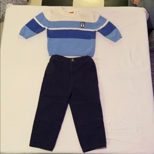 McKids 18 Mon Sweater & 24 Mon Khaki pant set